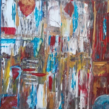 Peinture intitulée "CHEMIN PICTURAL" par Maryse Houppilliart, Œuvre d'art originale, Acrylique Monté sur Châssis en bois