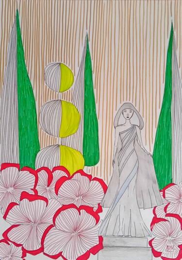 图画 标题为“Silence” 由Metka Gelt, 原创艺术品, 标记