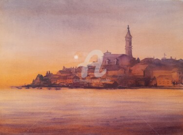 Pintura titulada "Falsa triada y vela…" por Benilde, Obra de arte original, Acuarela
