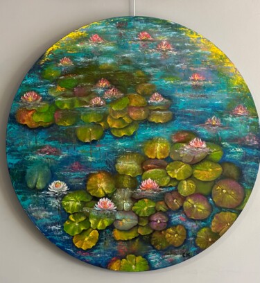 Painting titled "Yağlıboya Nilüfer ç…" by Coşkun Kula, Original Artwork, Oil