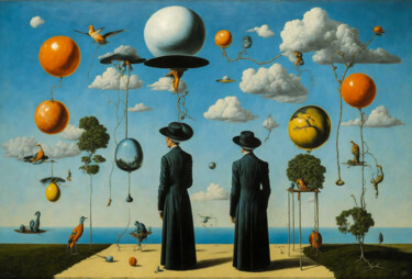 Digitale Kunst getiteld "Innosenti" door Simon Dara, Origineel Kunstwerk, AI gegenereerde afbeelding