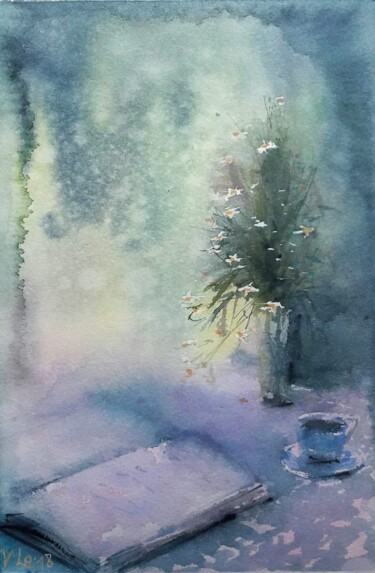 Malerei mit dem Titel "Away from the bustl…" von Viktoriia Lebedynska, Original-Kunstwerk, Aquarell