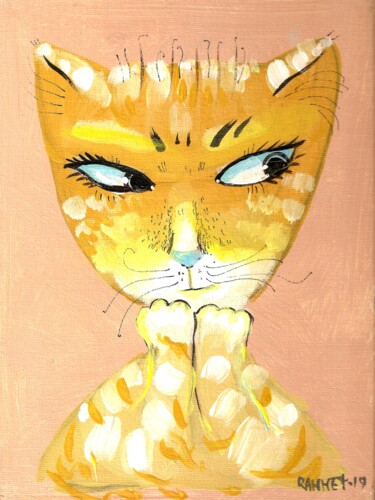 Schilderij getiteld "CHANTERELLE" door Rakhmet Redzhepov, Origineel Kunstwerk, Acryl Gemonteerd op Karton