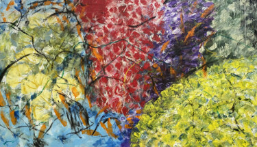 Pittura intitolato "Le jardin d'Amélia" da Yūrei, Opera d'arte originale, Olio