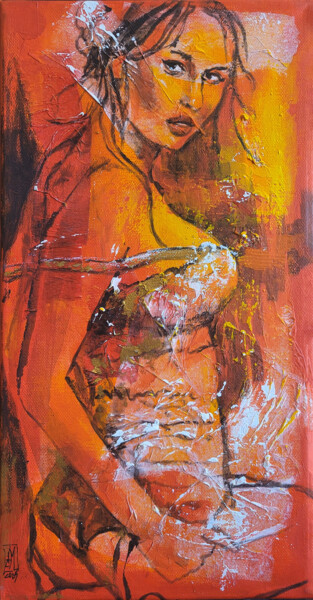 Serie Nudity. The Three Graces. N 117. Painting titled "Serie Nudity. The T…" by Artem Usá, Original Artwork, Acrylic Mounted on Wood Stretcher frame