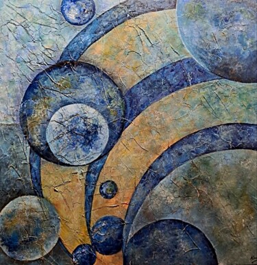 Painting titled "Sans titre" by Helene Icard, Original Artwork, Acrylic Mounted on Wood Stretcher frame
