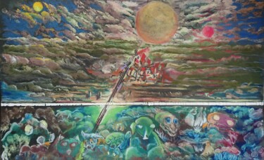 Dessin intitulée "Rêves et cauchemars" par Jean-Louis Maurer, Œuvre d'art originale, Pastel