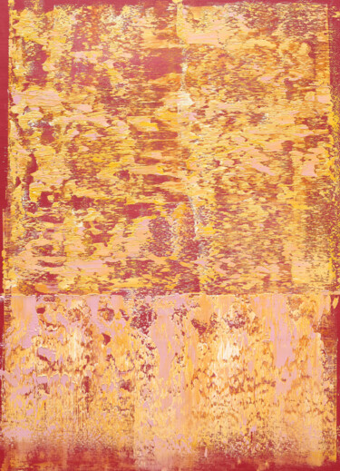 Maroon Yellow Malerei mit dem Titel "Maroon Yellow" von Nataliia Sydorova, Original-Kunstwerk, Öl Auf Keilrahmen aus Holz montiert