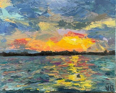 제목이 "Coucher de soleil-S…"인 미술작품 Valentine Bolzan로, 원작, 기름