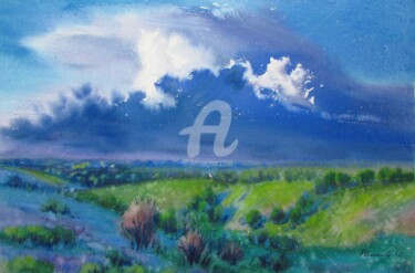 제목이 "Le ciel du soir sur…"인 미술작품 Olena Polovna로, 원작, 수채화