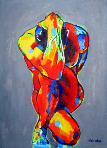 "Trapped In Himself" 绘画 标题为“"Trapped In Himself"” 由Helena Wierzbicki, 原创艺术品, 丙烯