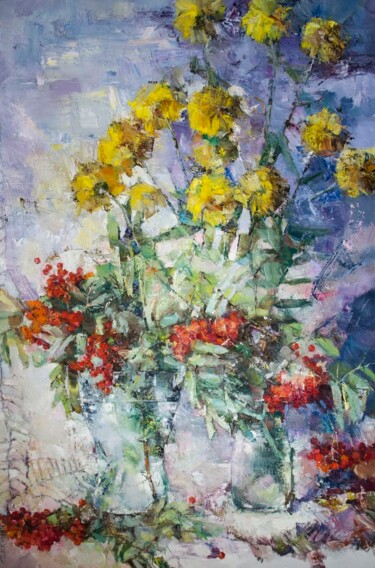 제목이 "Mountain ash autumn"인 미술작품 Gennadi Alekhnovich로, 원작, 기름