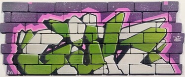 Painting titled "Parpaing 3/4" by Gütz, Original Artwork, Spray paint
