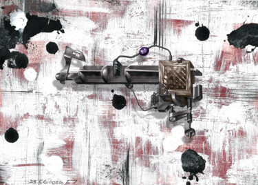 Malerei mit dem Titel "Go by" von Seven E, Original-Kunstwerk, Acryl