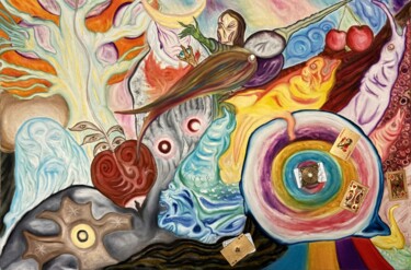 Painting titled "Dharma" by Hayk-Philipp Sevumyan, Original Artwork, Oil