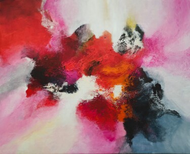 GLISSEMENT ROUGE Peinture intitulée "GLISSEMENT ROUGE" par Christiane Hess (CHRYSTAL), Œuvre d'art originale, Acrylique Monté sur Châssis en…