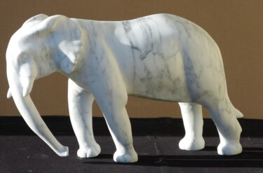 Sculpture titled "Carrara Marble Wild…" by Jean-Michel Garino, Original Artwork, Stone