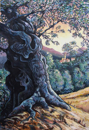 Peinture intitulée "Santo Pietro" par Francis Macard, Œuvre d'art originale, Acrylique Monté sur Châssis en bois