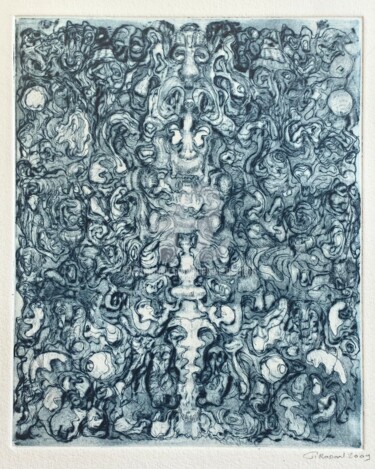 Printmaking titled "viscères" by Benoît Girodon, Original Artwork, Etching
