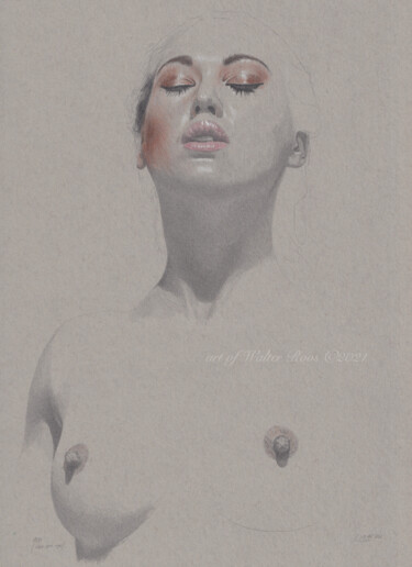 图画 标题为“"Close your eyes (1…” 由Walter Roos, 原创艺术品, 铅笔