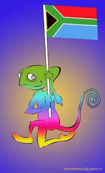 Dessin intitulée "L'apartheid" par Almo The Best, Œuvre d'art originale