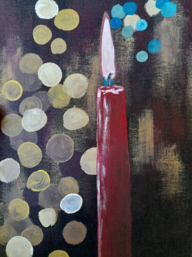 Candles Wall Art Nativity Artwork 绘画 标题为“Candles Wall Art Na…” 由Maryna Yasar, 原创艺术品, 丙烯
