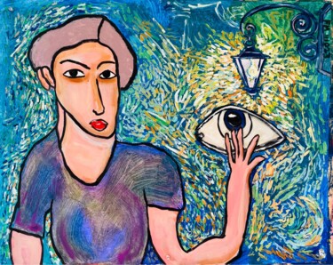 Peinture intitulée "Confidences" par Frédérick Meunier, Œuvre d'art originale, Acrylique