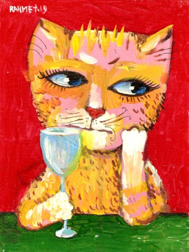 Painting titled "SHUT UP SAD SHUT UP" by Rakhmet Redzhepov, Original Artwork, Acrylic Mounted on Cardboard