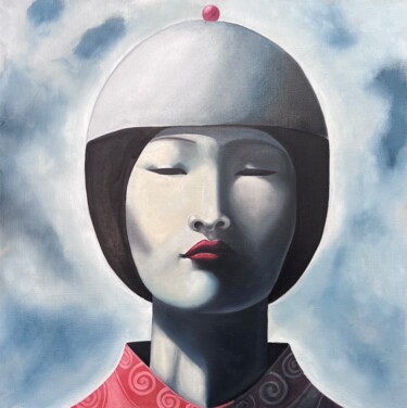 绘画 标题为“Red Bead” 由Nina Grighel, 原创艺术品, 油 安装在木质担架架上