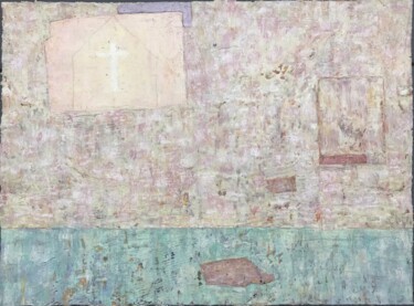 Painting titled "Descending Rectangl…" by Tim Steele, Original Artwork, Encaustic
