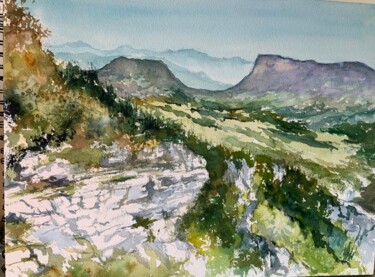 Peinture intitulée "La Chartreuse" par Michel Kulisa, Œuvre d'art originale, Aquarelle