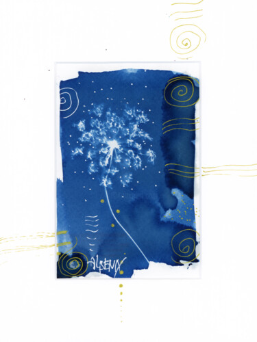 Dessin intitulée "Souviens-toi les lu…" par Albena Vatcheva, Œuvre d'art originale, Light Painting Monté sur Carton