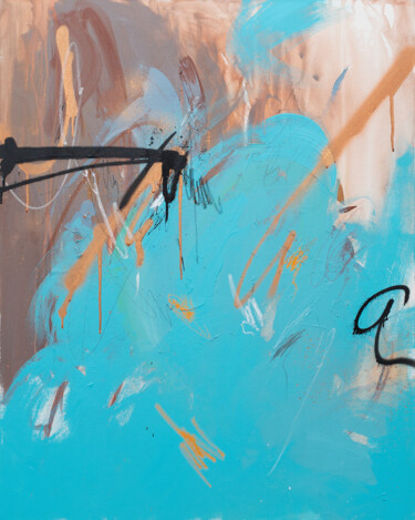 Painting titled "Turquoise" by Veronika Rokashevich, Original Artwork, Acrylic