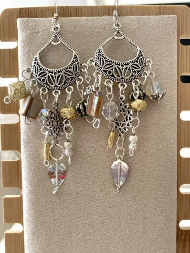Design titled "Boucles d’oreilles…" by Quintessence Bijoux De Création, Original Artwork, Jewelry