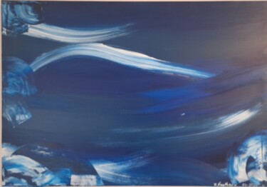 Peinture intitulée "Outre-mer" par Isabelle Vautherin, Œuvre d'art originale, Acrylique Monté sur Châssis en bois