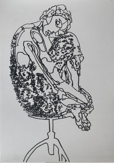 图画 标题为“Pause” 由Franck Delapierre, 原创艺术品, 标记