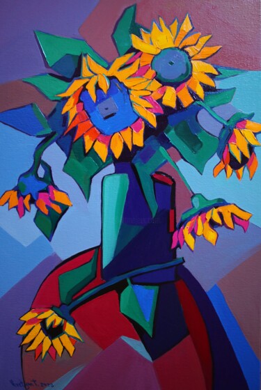 绘画 标题为“Sunflowers #7” 由Tigran Avetyan, 原创艺术品, 油