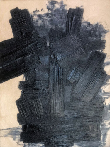 Ζωγραφική με τίτλο "Black and White Str…" από Marina Gorbachova, Αυθεντικά έργα τέχνης, Λάδι