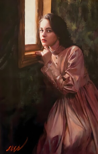 Peinture intitulée "A Faded Romance" par William Oxer, Œuvre d'art originale, Huile