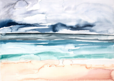 Tide No. 20 绘画 标题为“Tide No. 20” 由Elizabeth Becker, 原创艺术品, 水彩