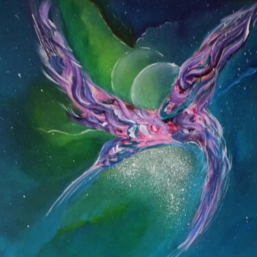 Peinture intitulée "L'envol" par Virginie Gauthier, Œuvre d'art originale, Acrylique