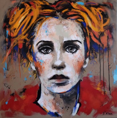 Peinture intitulée "Agathe" par Sébastien Klein, Œuvre d'art originale, Huile Monté sur Châssis en bois