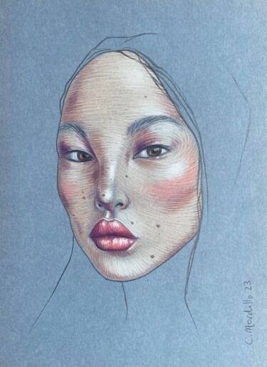 Tekening getiteld "Tsunaina" door Cécile Mordillo, Origineel Kunstwerk, Potlood