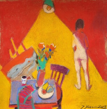"в студии" başlıklı Resim Igor Khilko tarafından, Orijinal sanat, Pastel