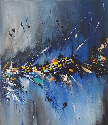 "Blue Flowers Origin…" başlıklı Tablo Iveta Zaharova (Kārkla) tarafından, Orijinal sanat, Akrilik