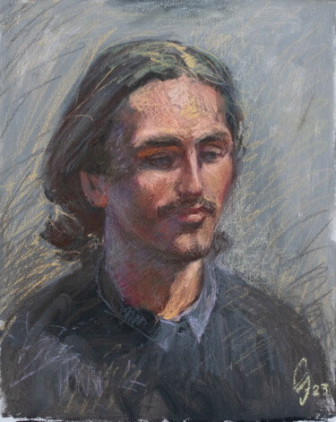 「Portrait of a medit…」というタイトルの描画 Sergey Sovkovによって, オリジナルのアートワーク, パステル