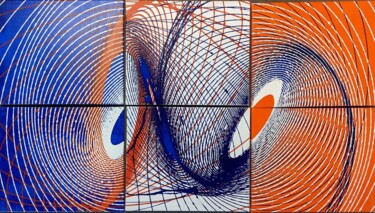 Tourbillons de transmissions générationnelles Peinture intitulée "Tourbillons de tran…" par Françoise Petitjean, Œuvre d'art originale, Acrylique