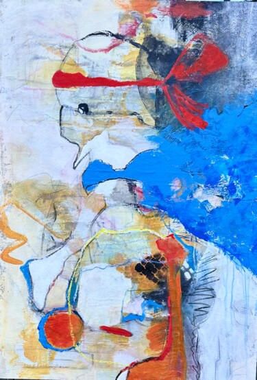Pittura intitolato "MON HEROS" da Corinne Raynal, Opera d'arte originale, Acrilico