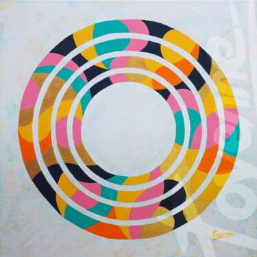 Schilderij getiteld "Disque chromatique" door Poyenneart, Origineel Kunstwerk, Acryl
