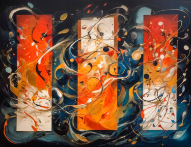 Digitale Kunst getiteld "Tres in dubio" door Simon Dara, Origineel Kunstwerk, AI gegenereerde afbeelding